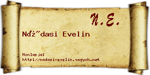 Nádasi Evelin névjegykártya